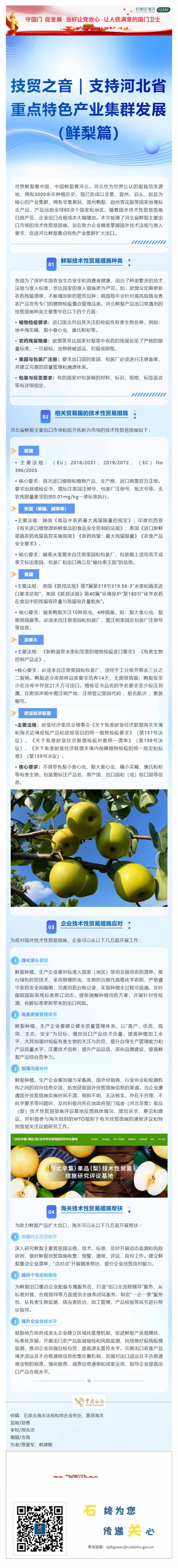 技贸之音｜支持河北省重点特色产业集群发展（鲜梨篇）